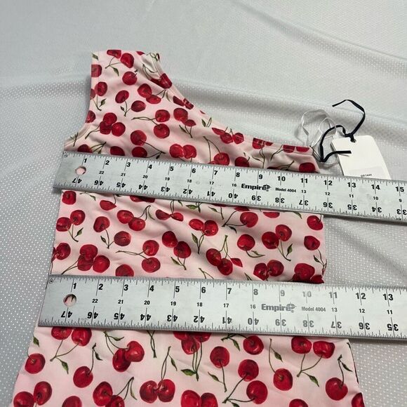 NWT Beth Richards Revolve Naomi Cherry One Piece One Shoulder Bathing Suit Small - Picture 7 of 11